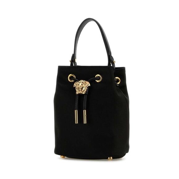 Versace Women Black Satin Bucket Bag - Picture 2 of 2
